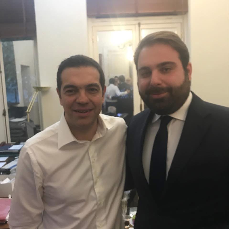 Ospite al Megaro Maximou, sede della Presidenza del Consiglio della Repubblica Ellenica, con l'allora Primo Ministro, S.E. Alexis Tsipras